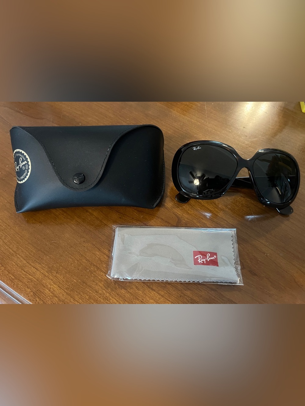 Ray-Ban Women's Black Oversized Jackie-O Sunglasses